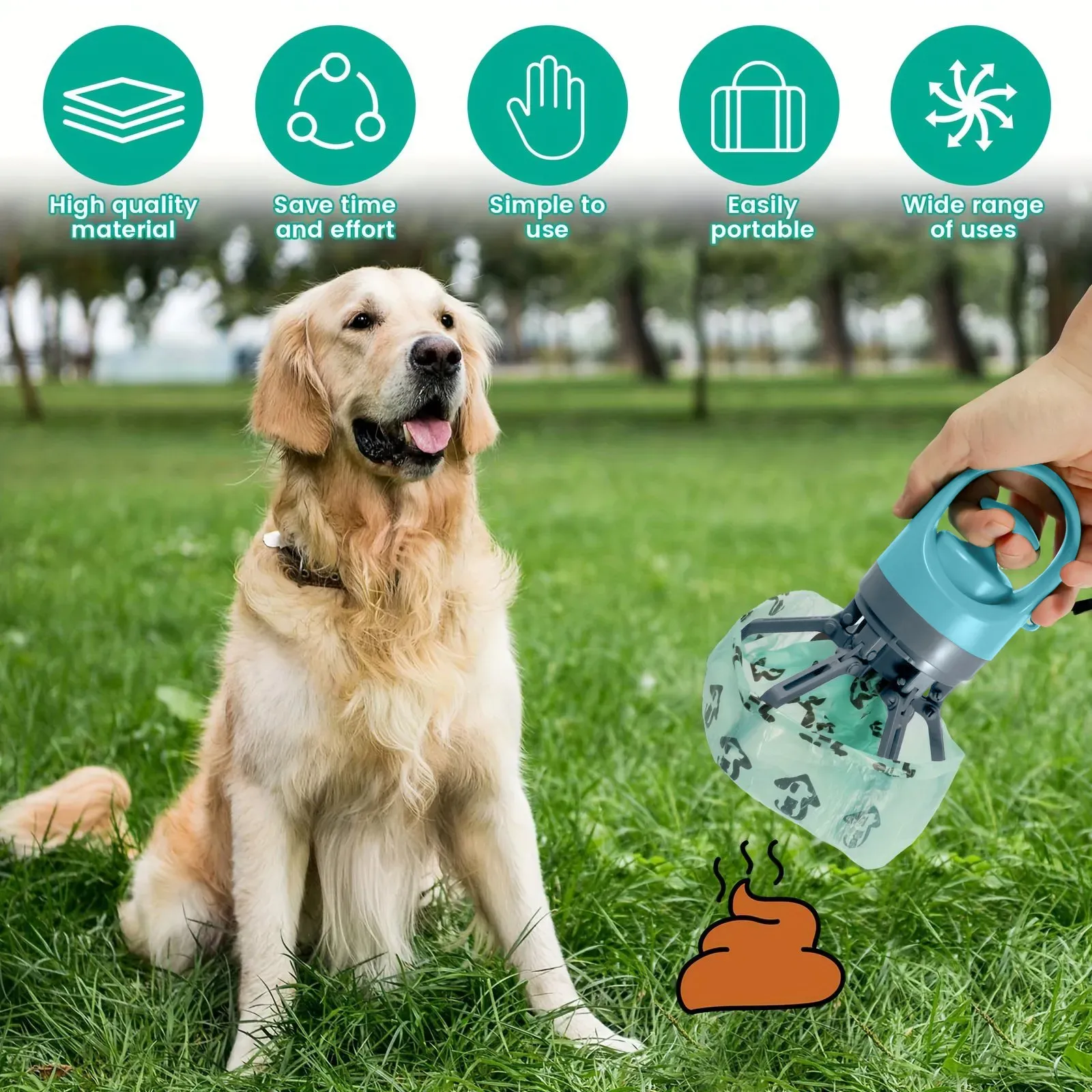 🐾Portable Poop Scooper with Bags